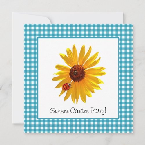 Summer Garden Party Sunflower Picnic Invite