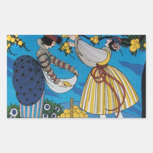 SUMMER GARDEN RECTANGULAR STICKER