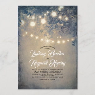 Summer Garden   Rustic Country Woodland Wedding Invitation