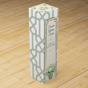 Summer Garden Soirée Chinoiserie Wine Box