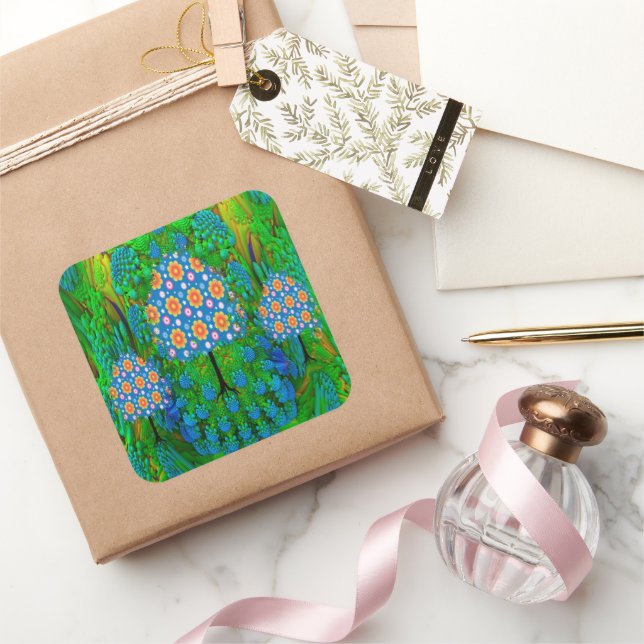 Summer Garden Square Sticker (Gifting)