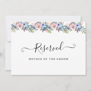Summer Garden Watercolor Floral reserved sign Invitation