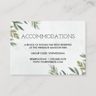 Summer Garden Watercolor Floral Wedding Enclosure Card