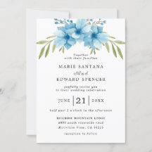Summer Garden Watercolor Floral Wedding