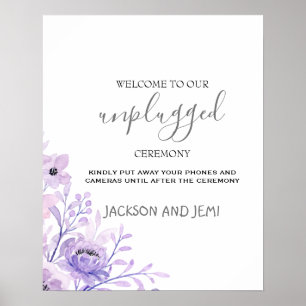 Summer Garden Watercolor Floral Wedding Poster