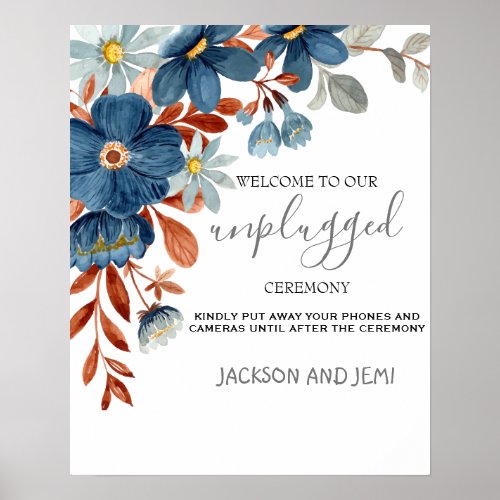 Summer Garden Watercolor Floral Wedding Poster