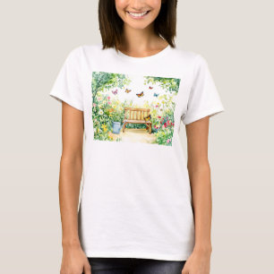 Summer Garden with Butterflies T-Shirt