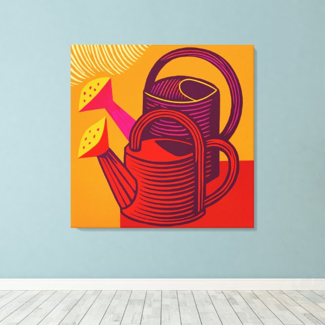 Summer Gardening - Canvas Art Print (Insitu(Wood Floor))