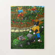 Summer Gardening Cats