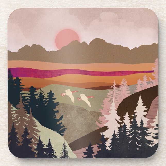 Summer Geese Beverage Coaster (Front)