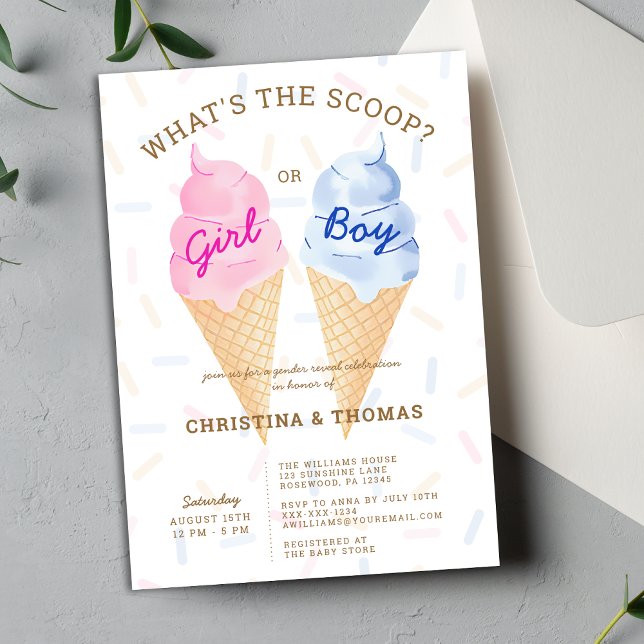 Summer Gender Reveal Invitation (Creator Uploaded)