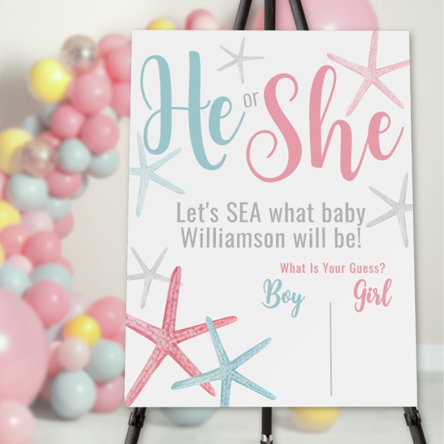 Summer Gender Reveal Party Vote Sign (Summer Gender Reveal Party Vote Sign )