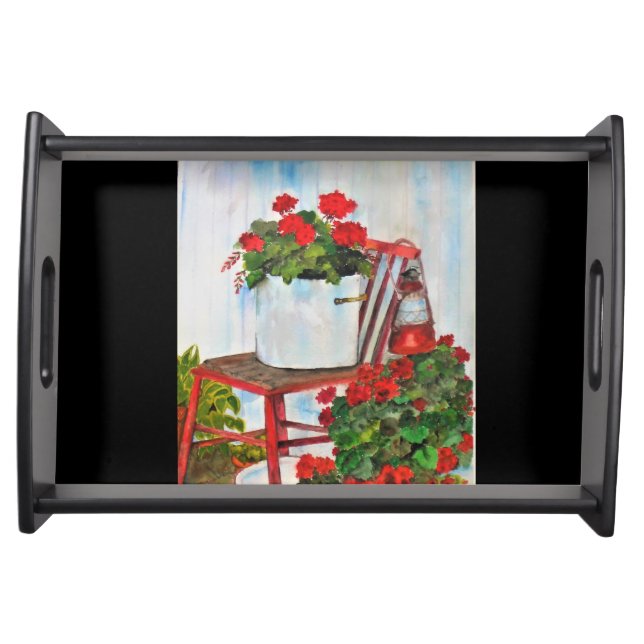 Summer Geraniums, Serving Tray (Front)