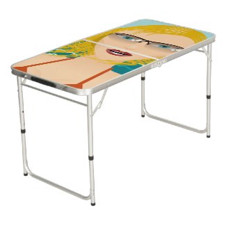 SUMMER GIRL BEER PONG TABLE