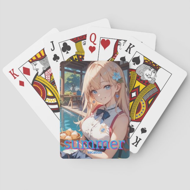 summer Girl Poker Cards (Back)