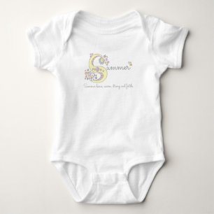 Summer girls S baby name meaning clothing Bodysuit