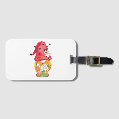 summer gnome 1 luggage tag