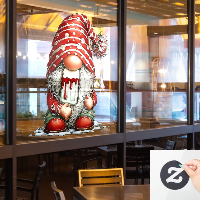 Summer Gnome Window Cling (Restaurant Window)