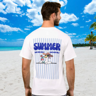 Summer Good Vibes Only Goose Stripe Art T-Shirt