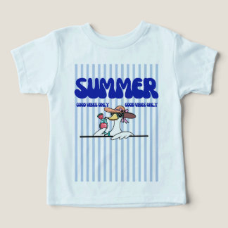Summer Good Vibes Only Goose Stripe Art Toddler T-shirt
