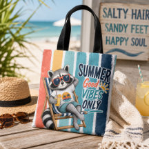 Summer good vibes only raccoon