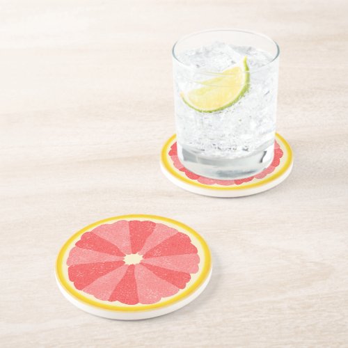 Summer Grapefruit Half Foodie Novelty Fruit Drink Coaster