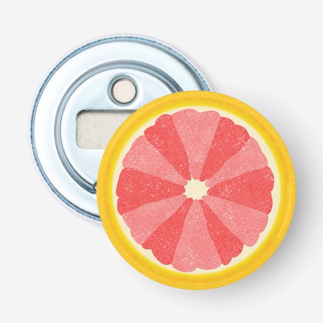 Summer Grapefruit Half Novelty Retro Fruit Bottle Opener (Front)