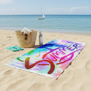 Summer graphic beach towel