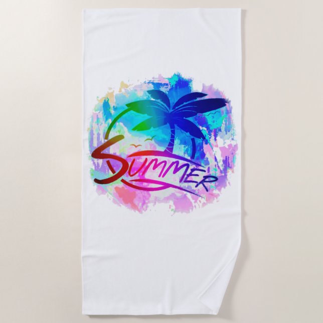 Summer graphic  beach towel (Front)