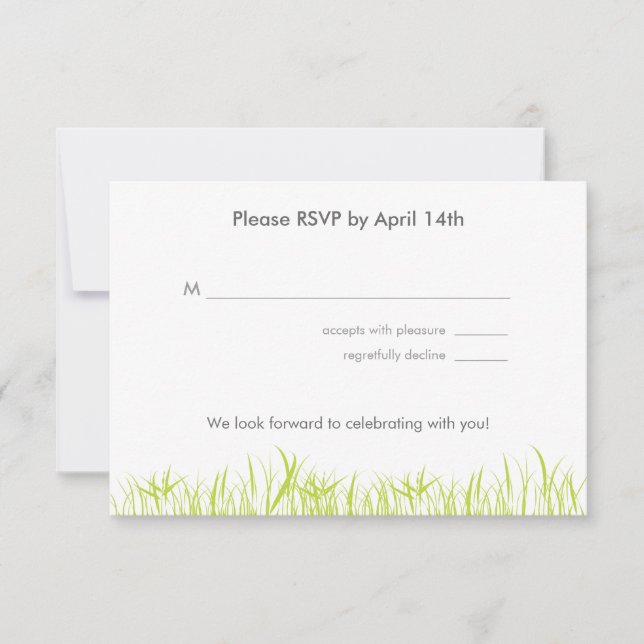 Summer Grass RSVP Card (Front)