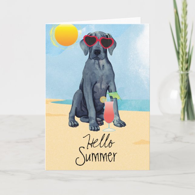 Summer Great Dane Card (Front)
