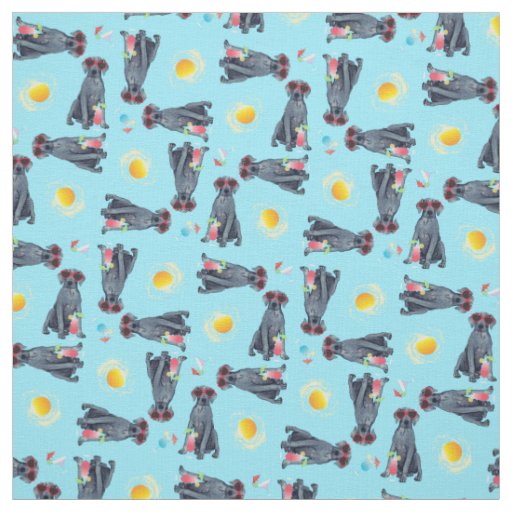 Summer Great Dane Fabric