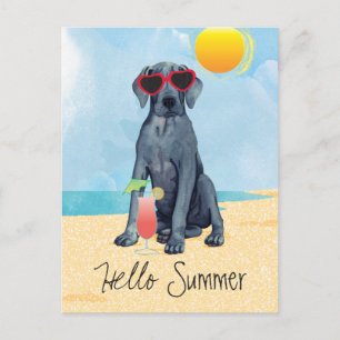 Summer Great Dane Postcard