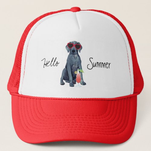 Summer Great Dane Trucker Hat