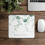 Summer Green Eucalyptus Leaf Personalized Simple Mouse Pad<br><div class="desc">This summer green eucalyptus leaf personalized simple mouse pad is the perfect present for a colleague or friend. The design features beautiful hand-painted watercolor green eucalyptus leaves,  inspiring natural charm.</div>