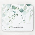 Summer Green Eucalyptus Leaf Personalized Simple Mouse Pad<br><div class="desc">This summer green eucalyptus leaf personalized simple mouse pad is the perfect present for a colleague or friend. The design features beautiful hand-painted watercolor green eucalyptus leaves,  inspiring natural charm.</div>