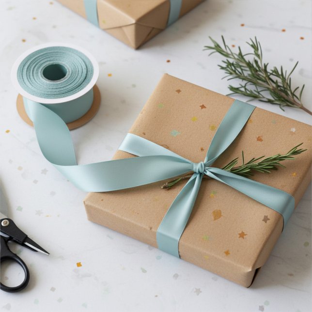Summer Green, Gull Grey Solid Color Satin Ribbon (Creator Uploaded)