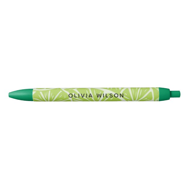 Summer Green Lime Script Name Monogram Pen (Front)