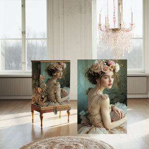 Summer Green & Soft Pink Ballerina Beauty & Floral Tissue Paper