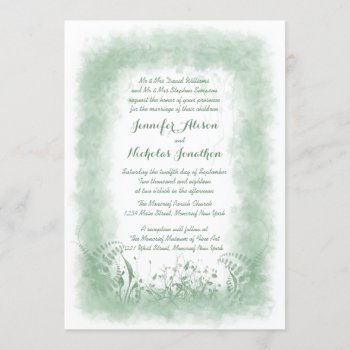 Summer Green Watercolor Wedding Invitations by Truly_Uniquely at Zazzle