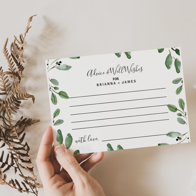 Summer Greenery Advice and Well Wishes card (Creator Uploaded)