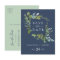 Summer Greenery | Navy Save the Date Postcard