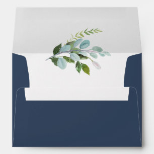 Summer Greenery   Small Bouquet Wedding Invitation Envelope
