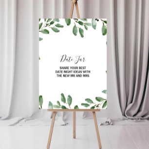 Summer Greenery Tropical Eucalyptus Date Jar Sign