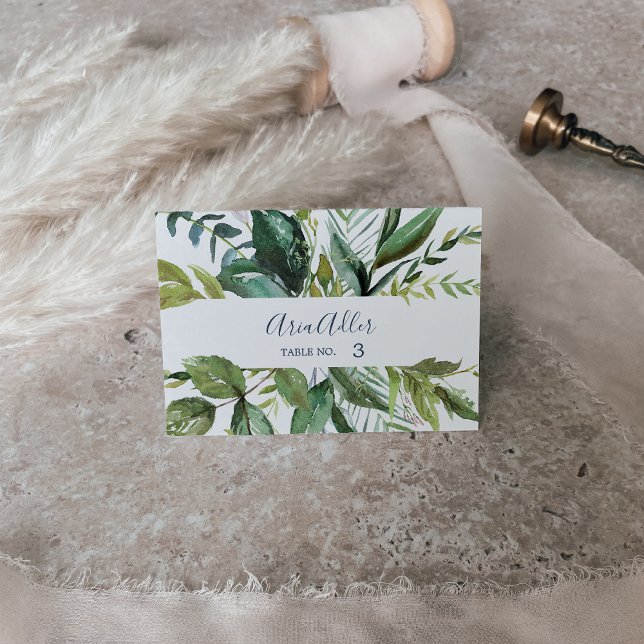 Summer Greenery Wedding Place Cards (Creator Uploaded)