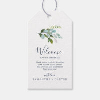 Summer Greenery Wedding Welcome Gift Tags
