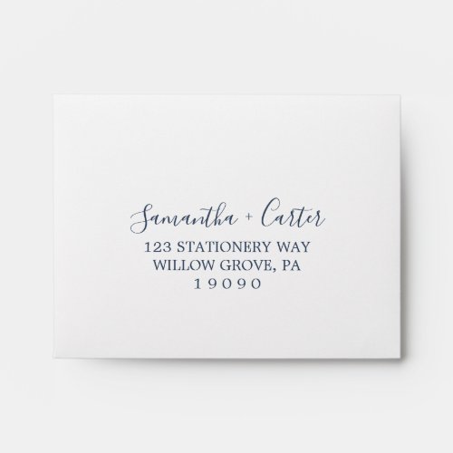 Summer Greenery  White Self_Addressed RSVP Envelope