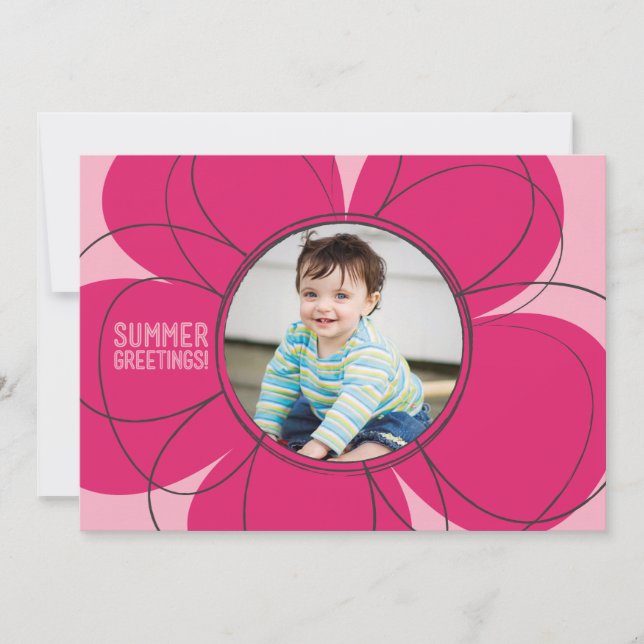 Summer Greetings Bloom Flat Card (Front)