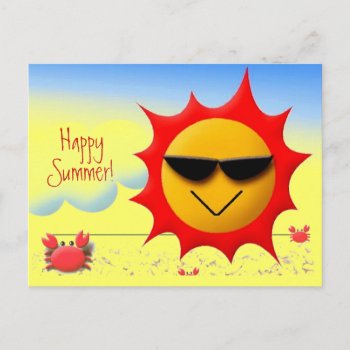 Summer Greetings Postcard by elenaind at Zazzle