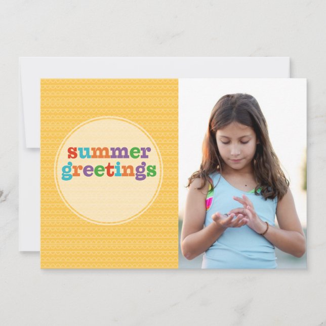 Summer Greetings Sunshine Flat Card (Front)